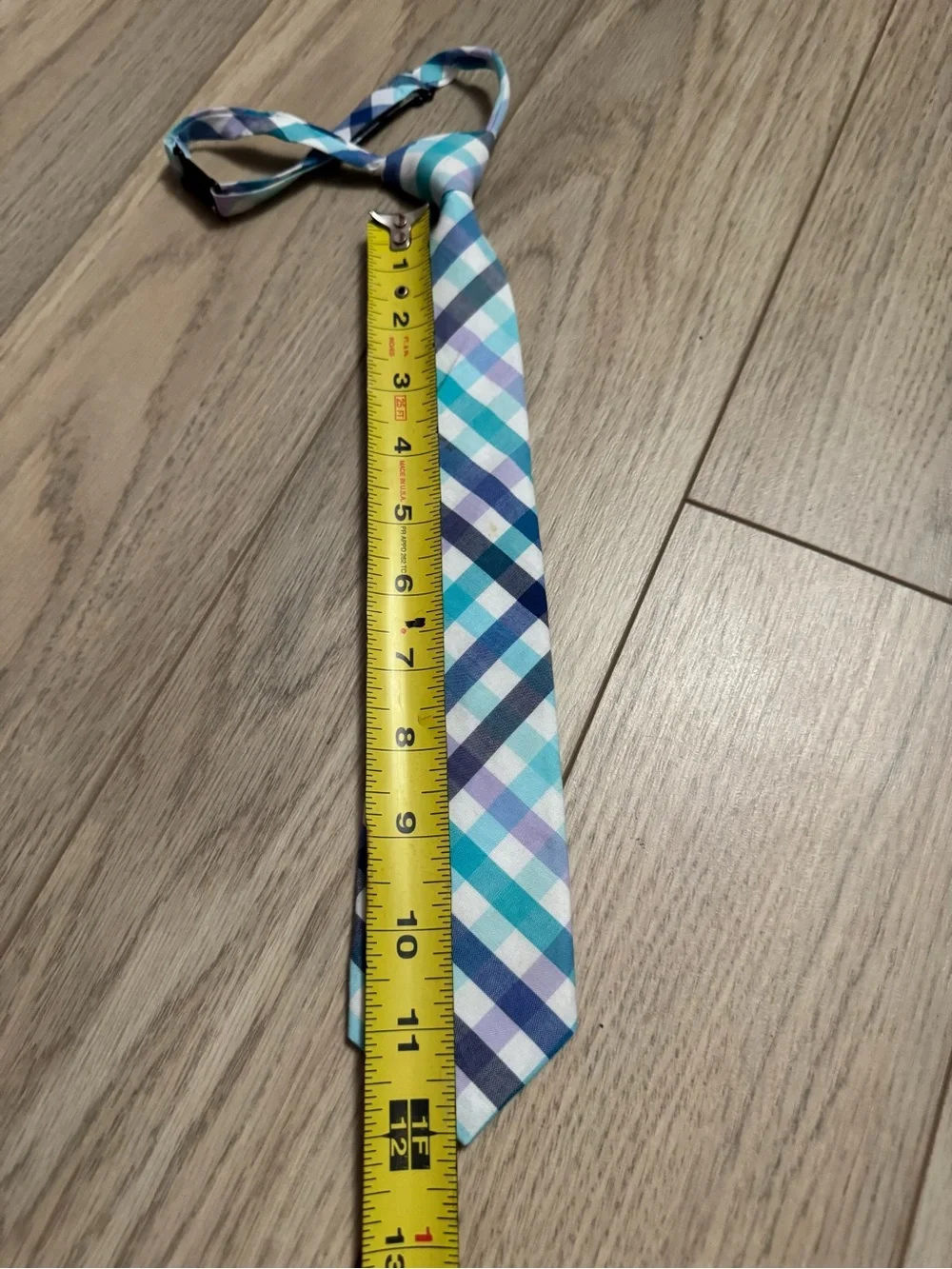 Plaid Multi-Blue boys Necktie
